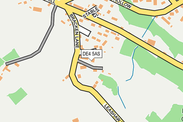 DE4 5AS map - OS OpenMap – Local (Ordnance Survey)