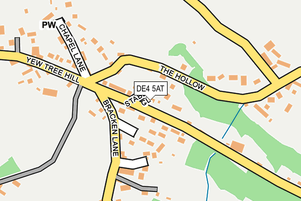 DE4 5AT map - OS OpenMap – Local (Ordnance Survey)
