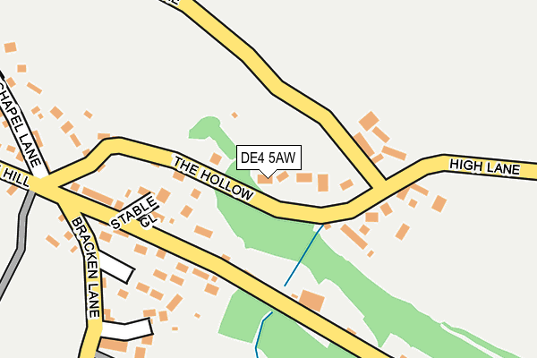 DE4 5AW map - OS OpenMap – Local (Ordnance Survey)