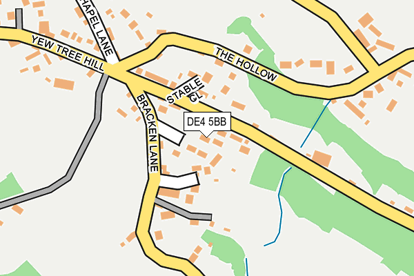 DE4 5BB map - OS OpenMap – Local (Ordnance Survey)