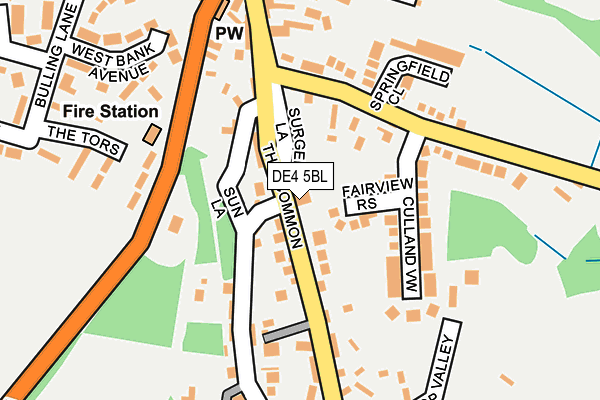 DE4 5BL map - OS OpenMap – Local (Ordnance Survey)