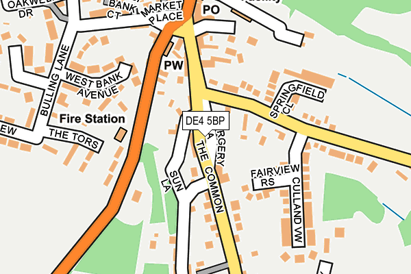 DE4 5BP map - OS OpenMap – Local (Ordnance Survey)