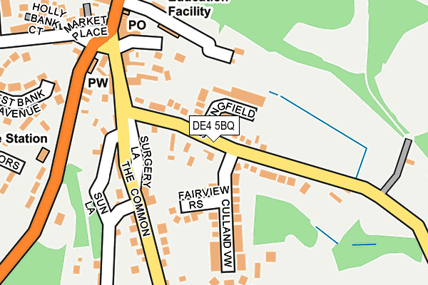 DE4 5BQ map - OS OpenMap – Local (Ordnance Survey)