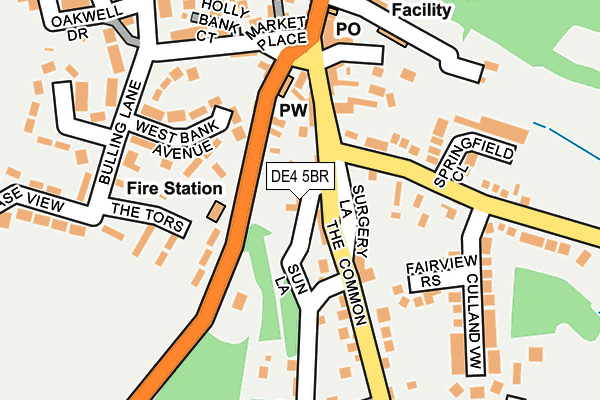 DE4 5BR map - OS OpenMap – Local (Ordnance Survey)