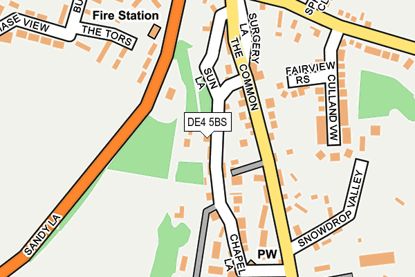 DE4 5BS map - OS OpenMap – Local (Ordnance Survey)