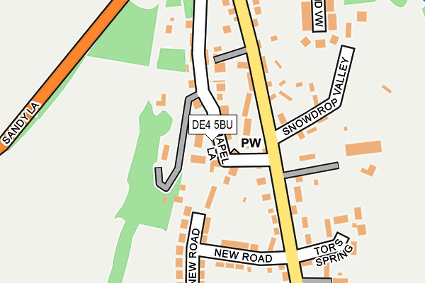DE4 5BU map - OS OpenMap – Local (Ordnance Survey)