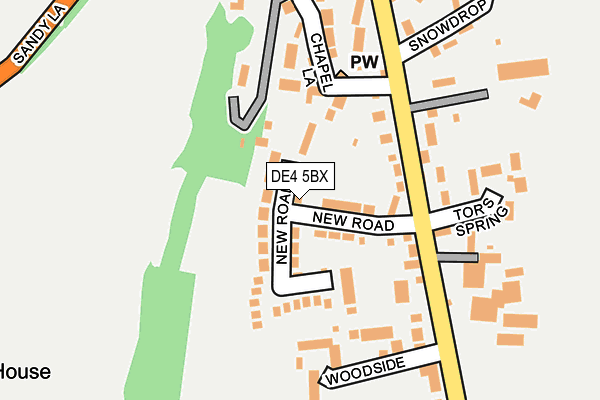 DE4 5BX map - OS OpenMap – Local (Ordnance Survey)