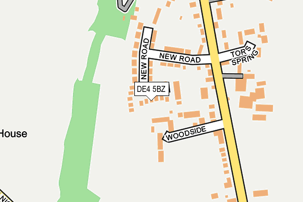 DE4 5BZ map - OS OpenMap – Local (Ordnance Survey)