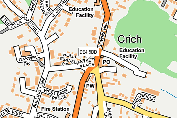 Map of CRICH BUTCHERS LIMITED at local scale