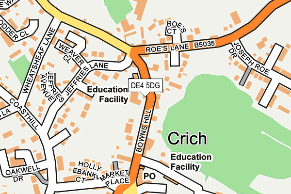 DE4 5DG map - OS OpenMap – Local (Ordnance Survey)