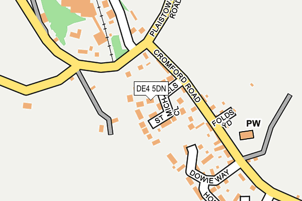DE4 5DN map - OS OpenMap – Local (Ordnance Survey)