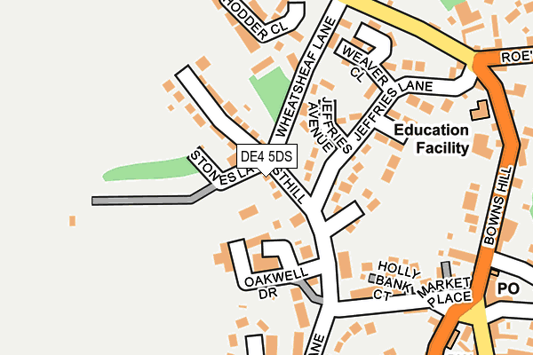 DE4 5DS map - OS OpenMap – Local (Ordnance Survey)