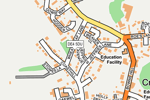 DE4 5DU map - OS OpenMap – Local (Ordnance Survey)