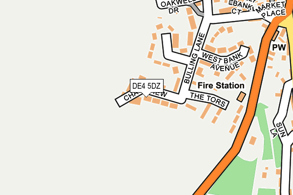 DE4 5DZ map - OS OpenMap – Local (Ordnance Survey)
