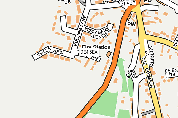 DE4 5EA map - OS OpenMap – Local (Ordnance Survey)