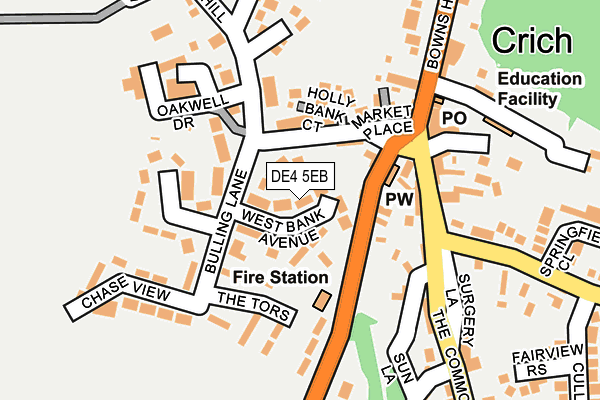 DE4 5EB map - OS OpenMap – Local (Ordnance Survey)