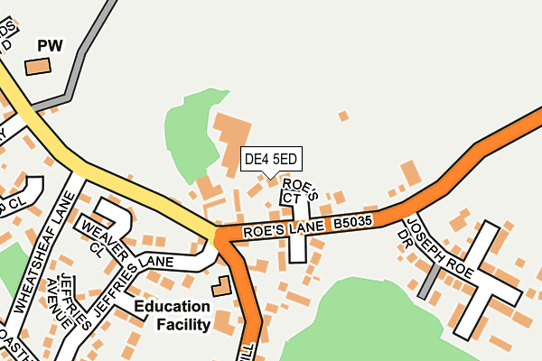 DE4 5ED map - OS OpenMap – Local (Ordnance Survey)