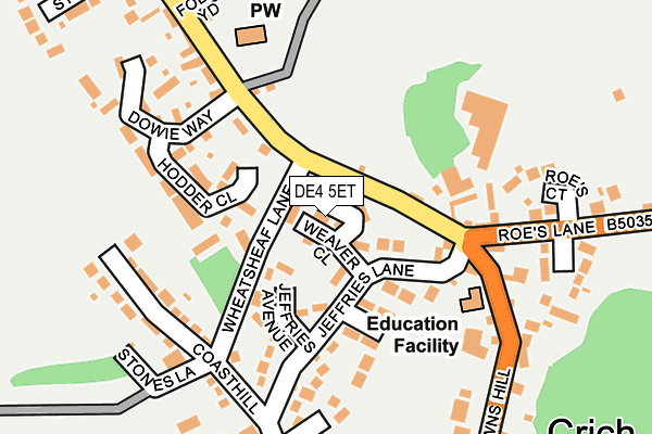 DE4 5ET map - OS OpenMap – Local (Ordnance Survey)