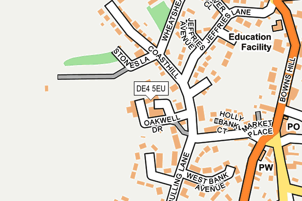 DE4 5EU map - OS OpenMap – Local (Ordnance Survey)