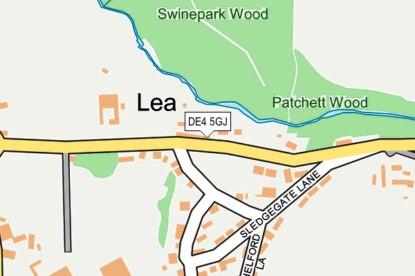 DE4 5GJ map - OS OpenMap – Local (Ordnance Survey)