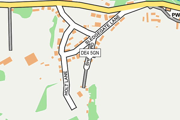 DE4 5GN map - OS OpenMap – Local (Ordnance Survey)