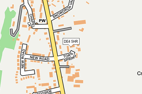 DE4 5HR map - OS OpenMap – Local (Ordnance Survey)
