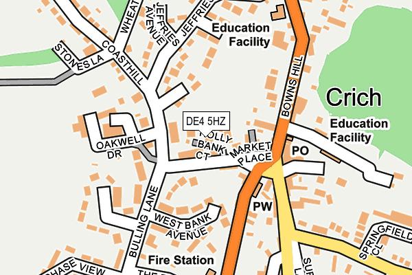 DE4 5HZ map - OS OpenMap – Local (Ordnance Survey)