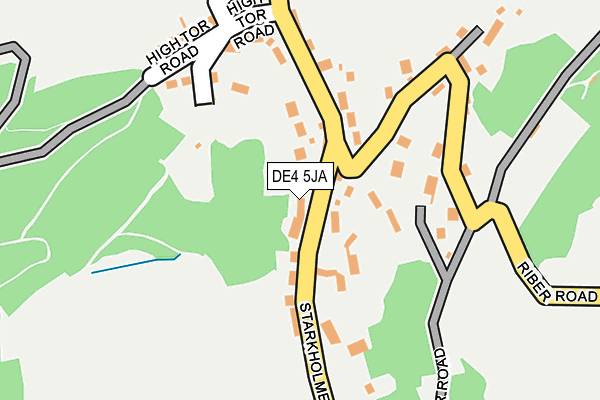 DE4 5JA map - OS OpenMap – Local (Ordnance Survey)