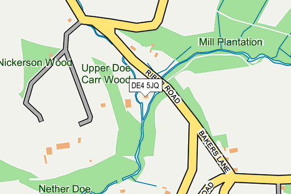 DE4 5JQ map - OS OpenMap – Local (Ordnance Survey)
