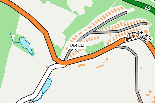 DE4 5JZ map - OS OpenMap – Local (Ordnance Survey)
