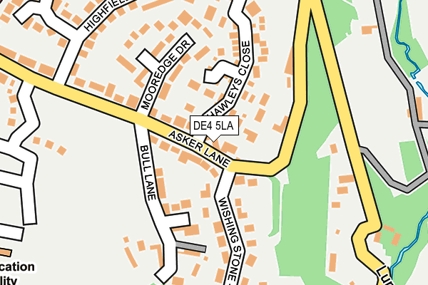 DE4 5LA map - OS OpenMap – Local (Ordnance Survey)