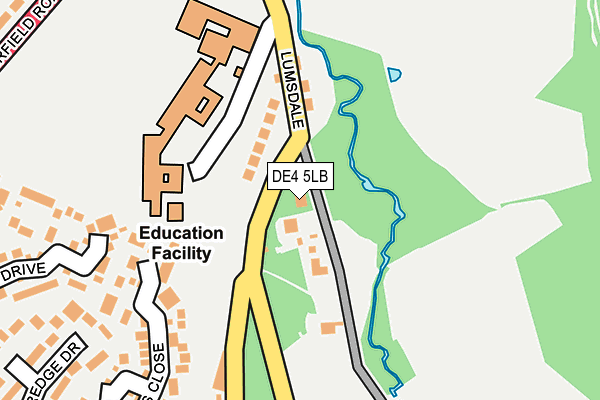 DE4 5LB map - OS OpenMap – Local (Ordnance Survey)