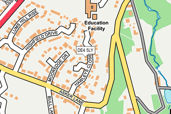 DE4 5LY map - OS OpenMap – Local (Ordnance Survey)