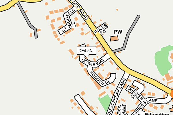 DE4 5NJ map - OS OpenMap – Local (Ordnance Survey)