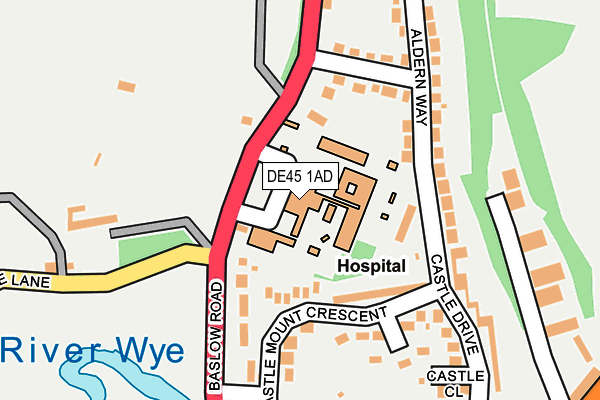 DE45 1AD map - OS OpenMap – Local (Ordnance Survey)