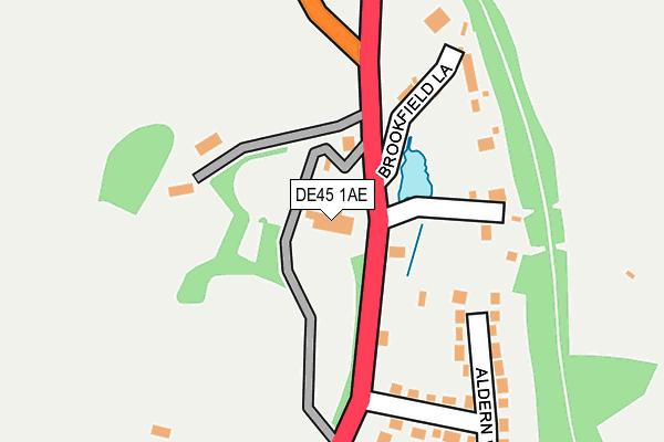 DE45 1AE map - OS OpenMap – Local (Ordnance Survey)