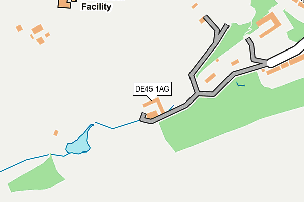 DE45 1AG map - OS OpenMap – Local (Ordnance Survey)