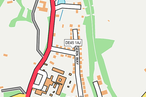 DE45 1AJ map - OS OpenMap – Local (Ordnance Survey)
