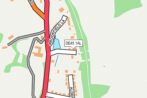 DE45 1AL map - OS OpenMap – Local (Ordnance Survey)