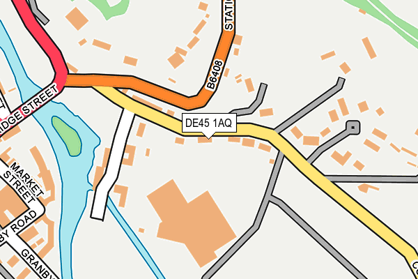 DE45 1AQ map - OS OpenMap – Local (Ordnance Survey)