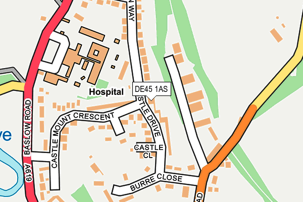 DE45 1AS map - OS OpenMap – Local (Ordnance Survey)