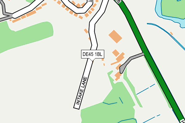 DE45 1BL map - OS OpenMap – Local (Ordnance Survey)