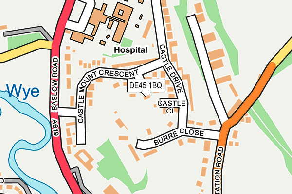 DE45 1BQ map - OS OpenMap – Local (Ordnance Survey)