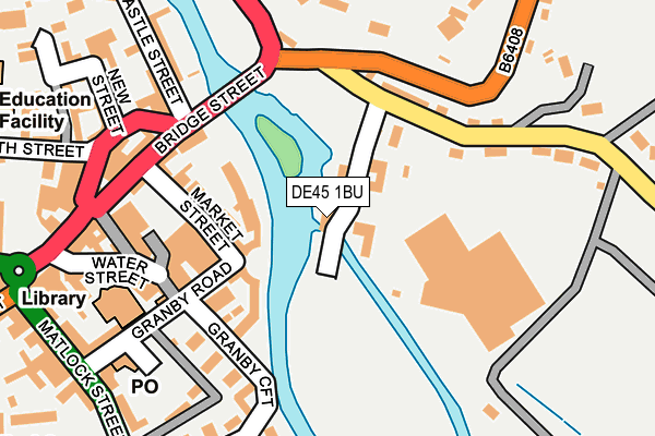 DE45 1BU map - OS OpenMap – Local (Ordnance Survey)