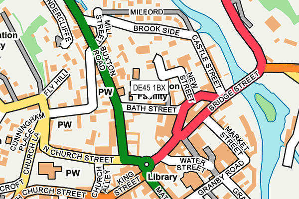 DE45 1BX map - OS OpenMap – Local (Ordnance Survey)