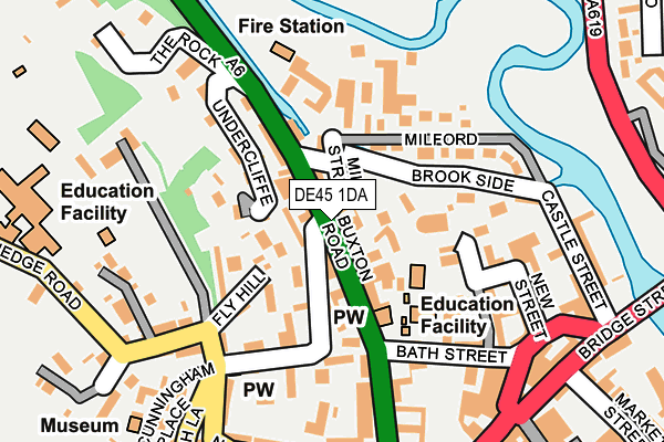 DE45 1DA map - OS OpenMap – Local (Ordnance Survey)