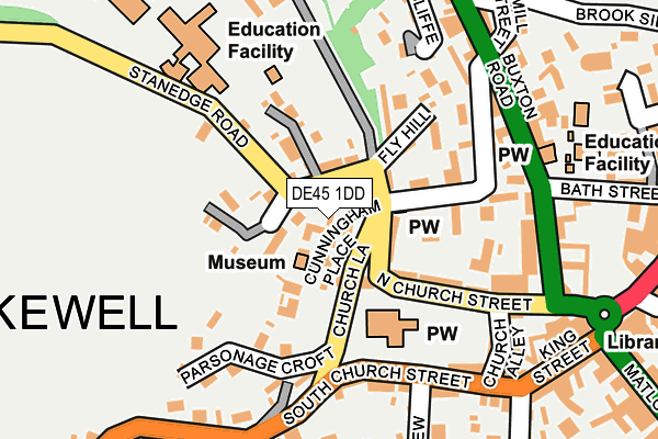DE45 1DD map - OS OpenMap – Local (Ordnance Survey)