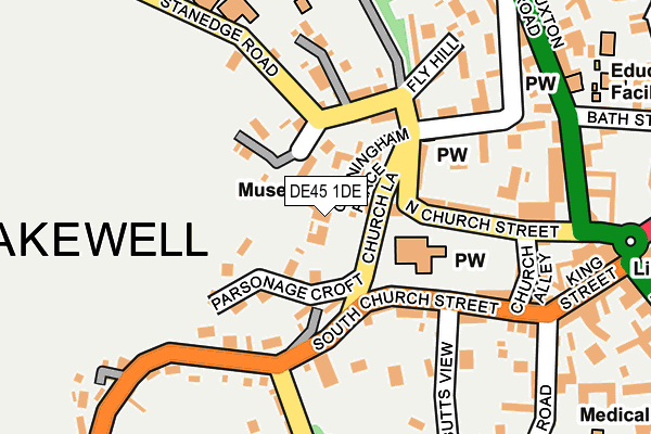 DE45 1DE map - OS OpenMap – Local (Ordnance Survey)