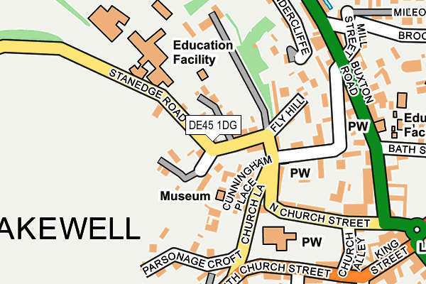 Map of BAKEWELL STONE SALES LTD at local scale