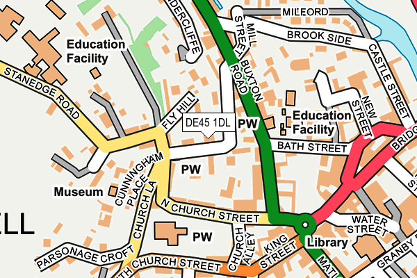 DE45 1DL map - OS OpenMap – Local (Ordnance Survey)